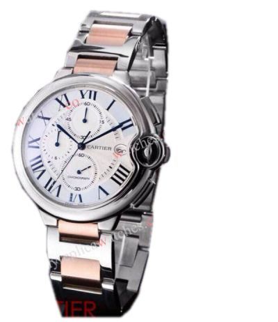 Cartier Ballon Bleu 2-Tone Rose Gold Chronograph Replica Watch